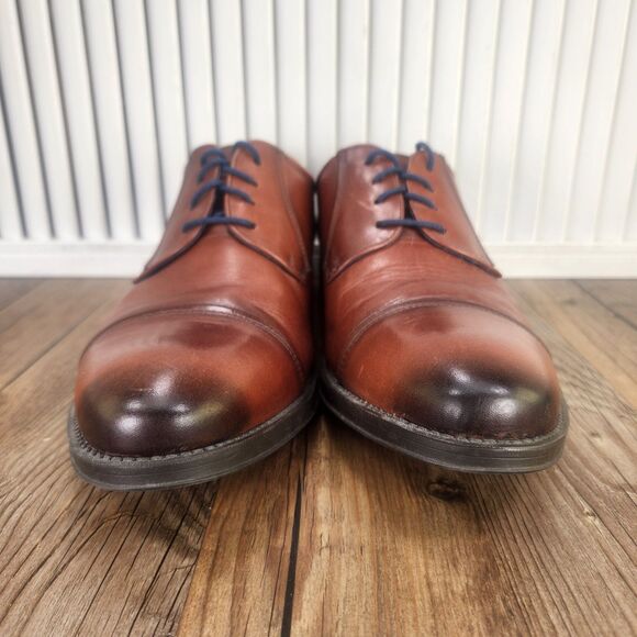 Fluchos Heracles 8412 Mens Size 9 Brown Leather Cap Toe Preppy Derby Dress Shoes main image 6